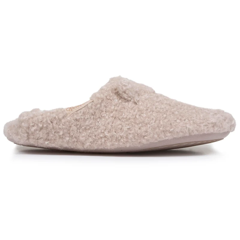 Chaussons babouches Femme Ours Beige