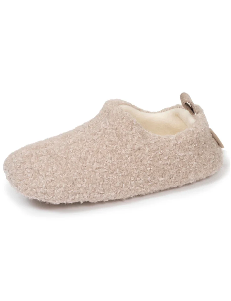 Chaussons bottillons bas Femme Beige