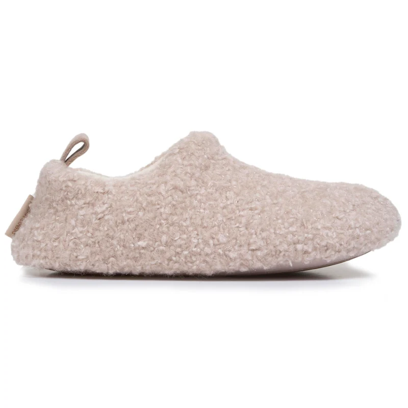 Chaussons bottillons bas Femme Beige