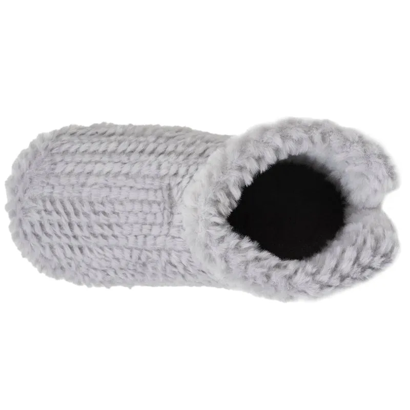 Chaussons bottillons Femme Gris texturé