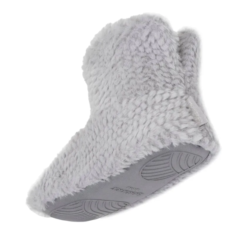 Chaussons bottillons Femme Gris texturé