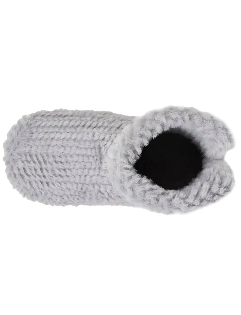 Chaussons bottillons Femme Gris texturé