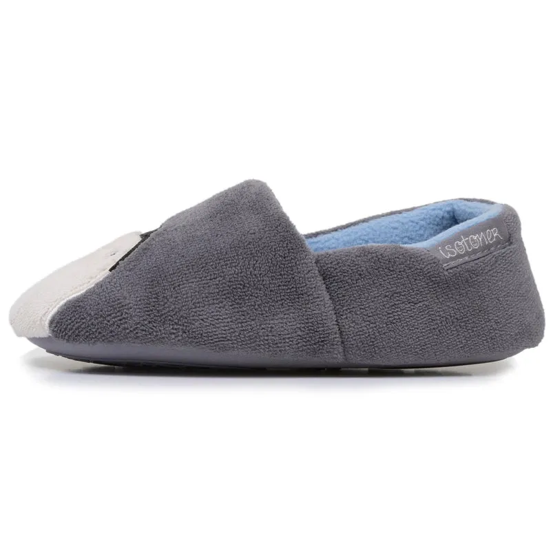 Chaussons slippers Enfant Gris Pingouin Blanc