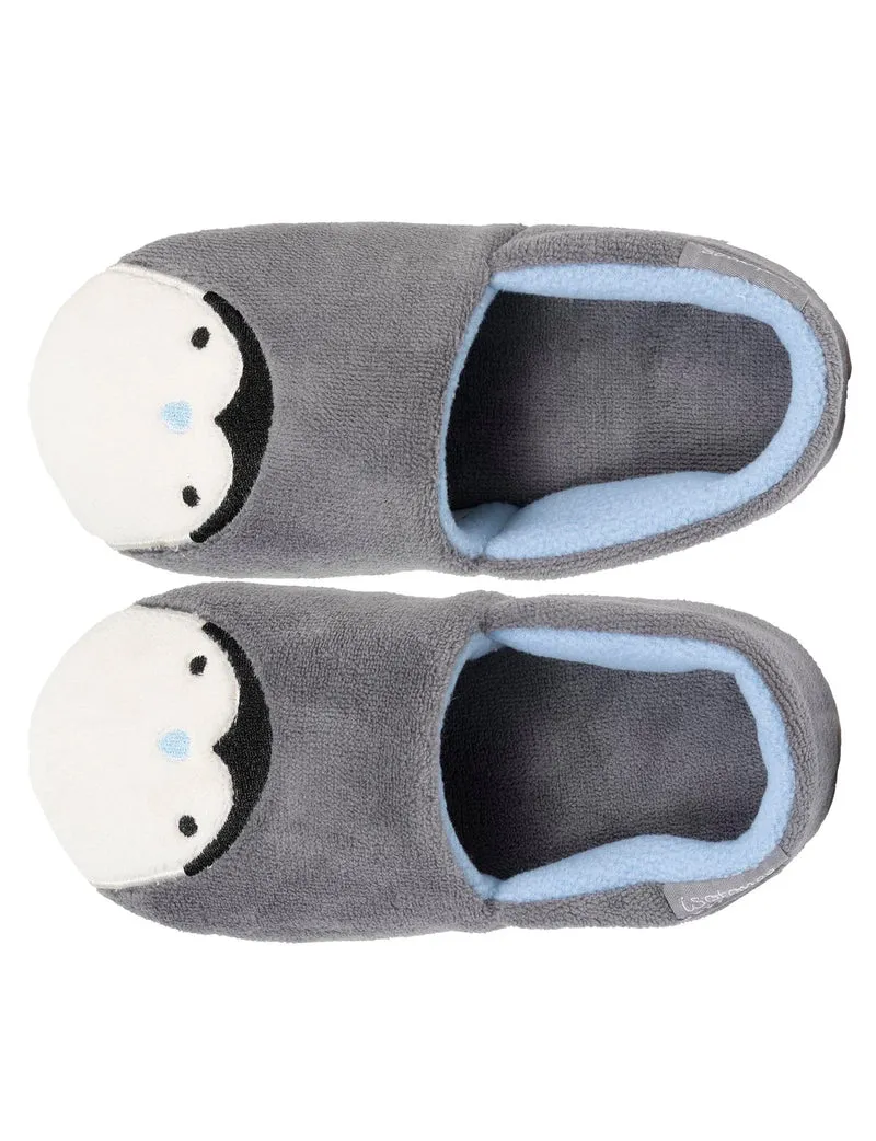 Chaussons slippers Enfant Gris Pingouin Blanc