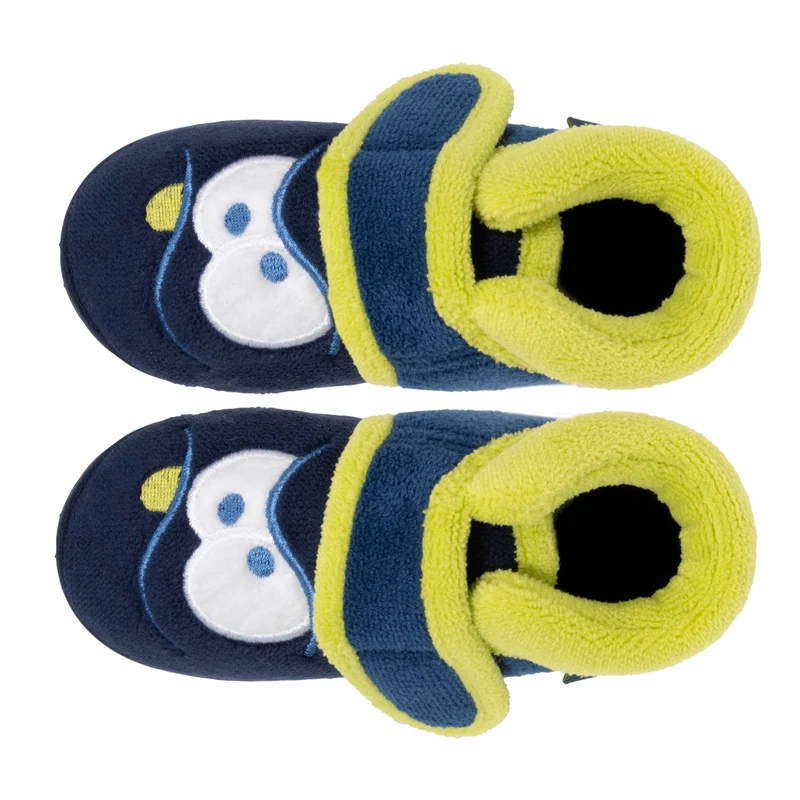 Chaussons bottillons scratch Bébé Marine monstre