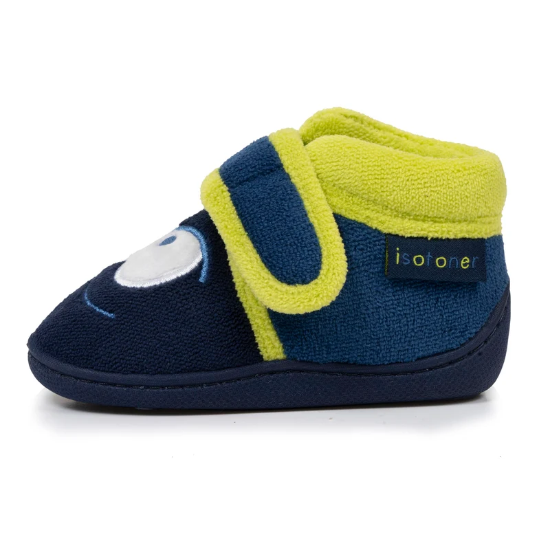 Chaussons bottillons scratch Bébé Marine monstre