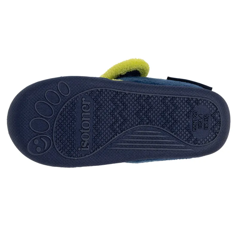 Chaussons bottillons scratch Bébé Marine monstre