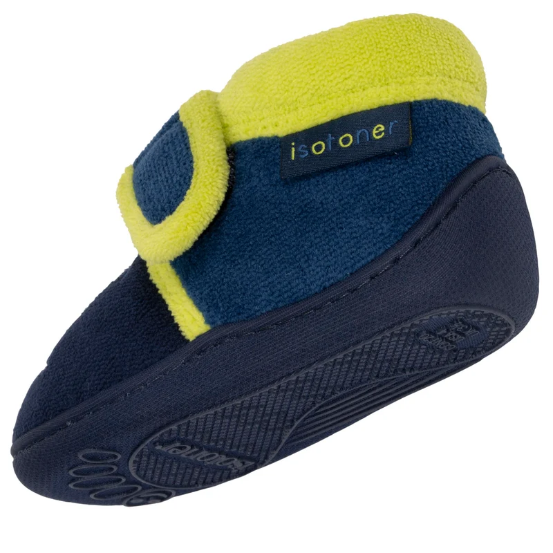 Chaussons bottillons scratch Bébé Marine monstre