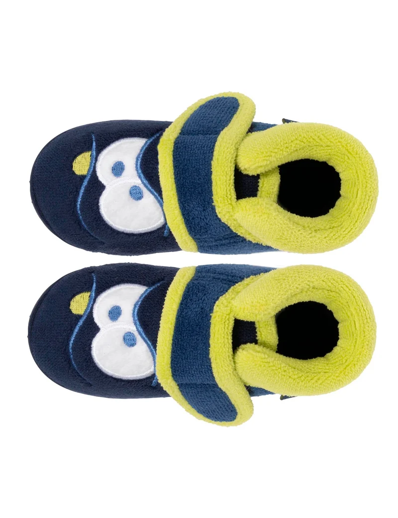Chaussons bottillons scratch Bébé Marine monstre