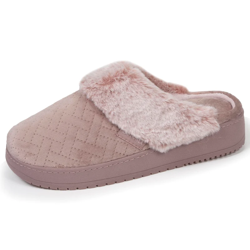 Chaussons mules talon Femme Blush