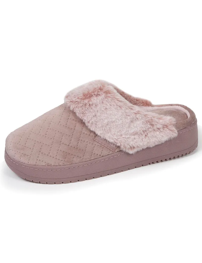 Chaussons mules talon Femme Blush