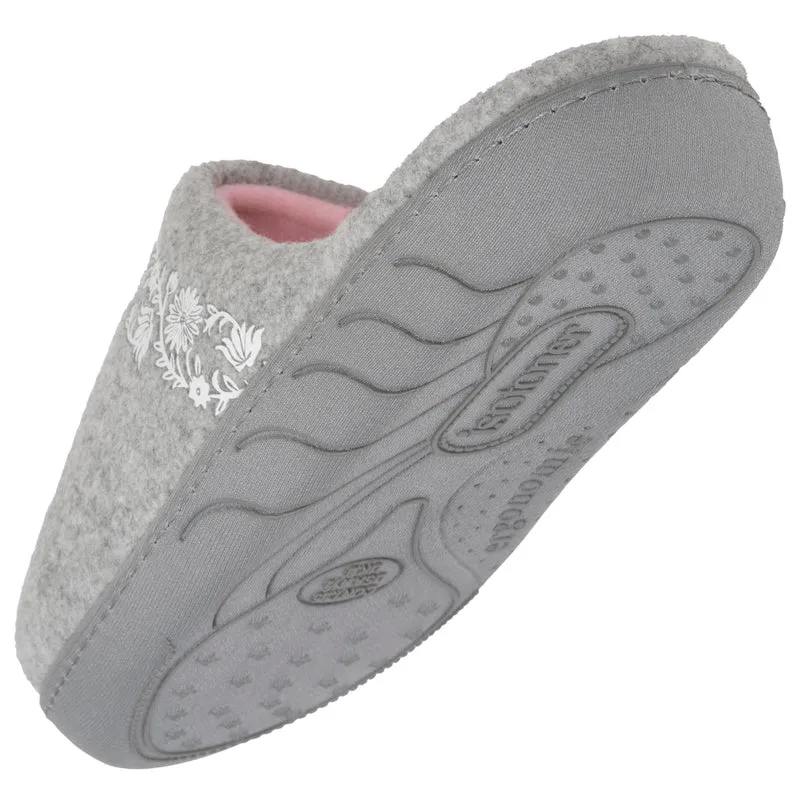 Chaussons mules Junior arabesques Gris chiné