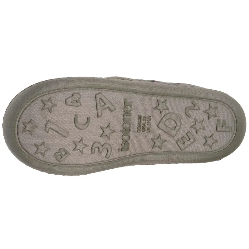 Chaussons mocassins Enfant moto Kaki chiné