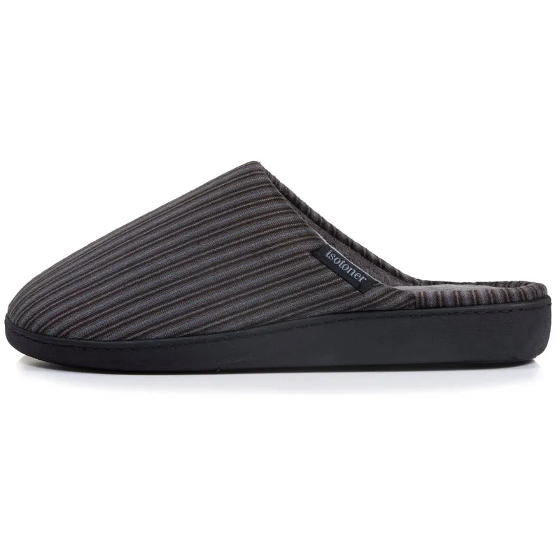Chaussons mules Homme Rayures gris/bleu