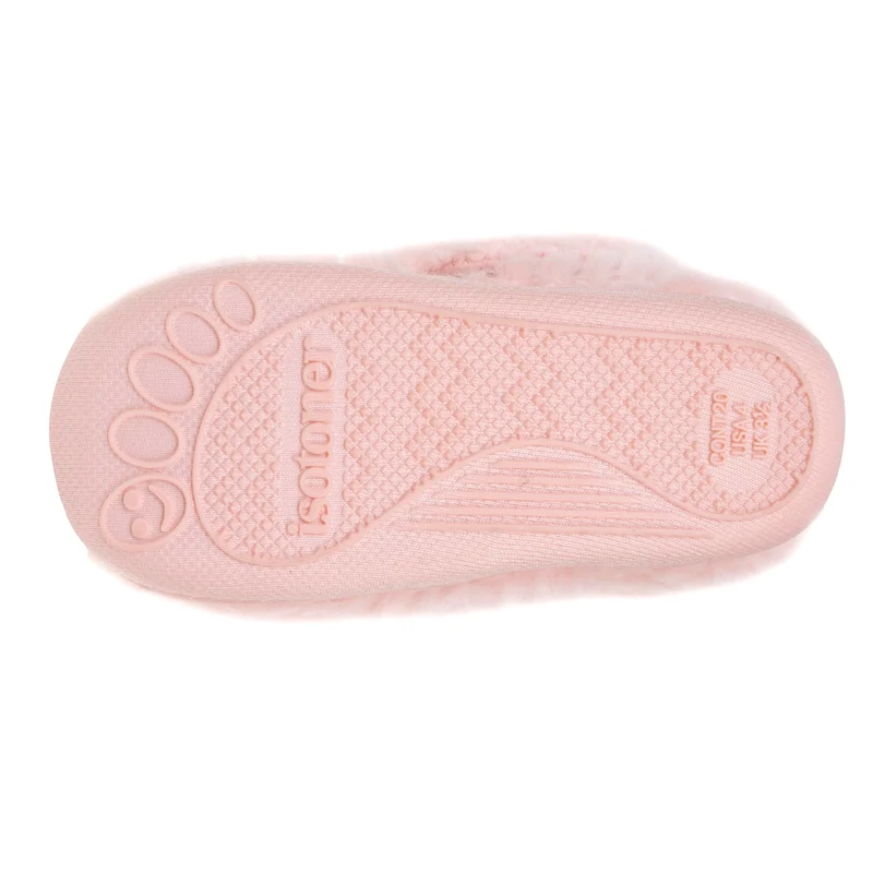Chaussons bottillons scratch Bébé Rose chat