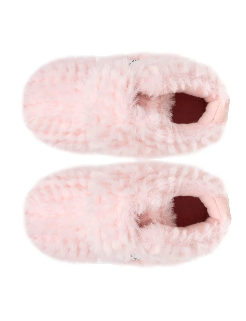 Chaussons bottillons scratch Bébé Rose chat