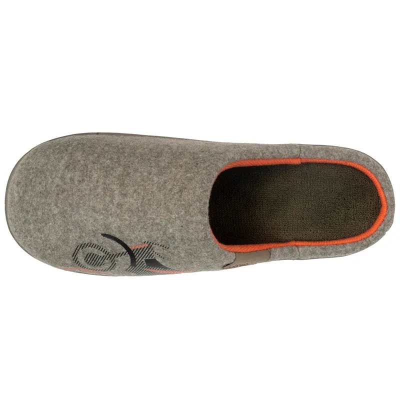 Chaussons mules Junior moto Kaki chiné