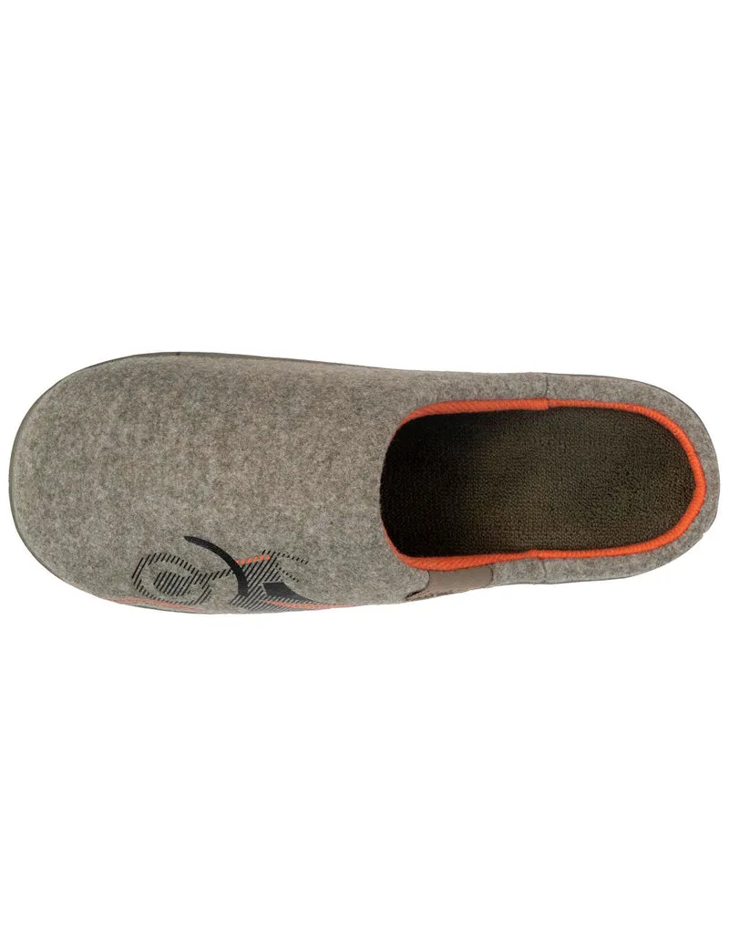 Chaussons mules Junior moto Kaki chiné