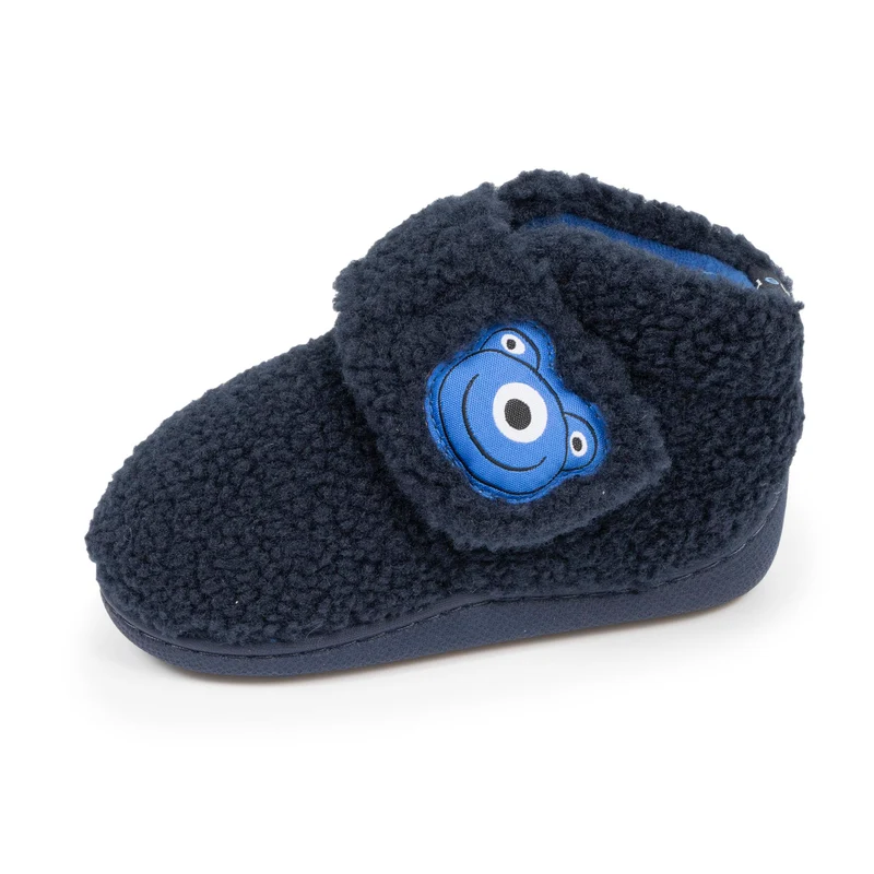 Chaussons bottillons scratch Bébé Marine
