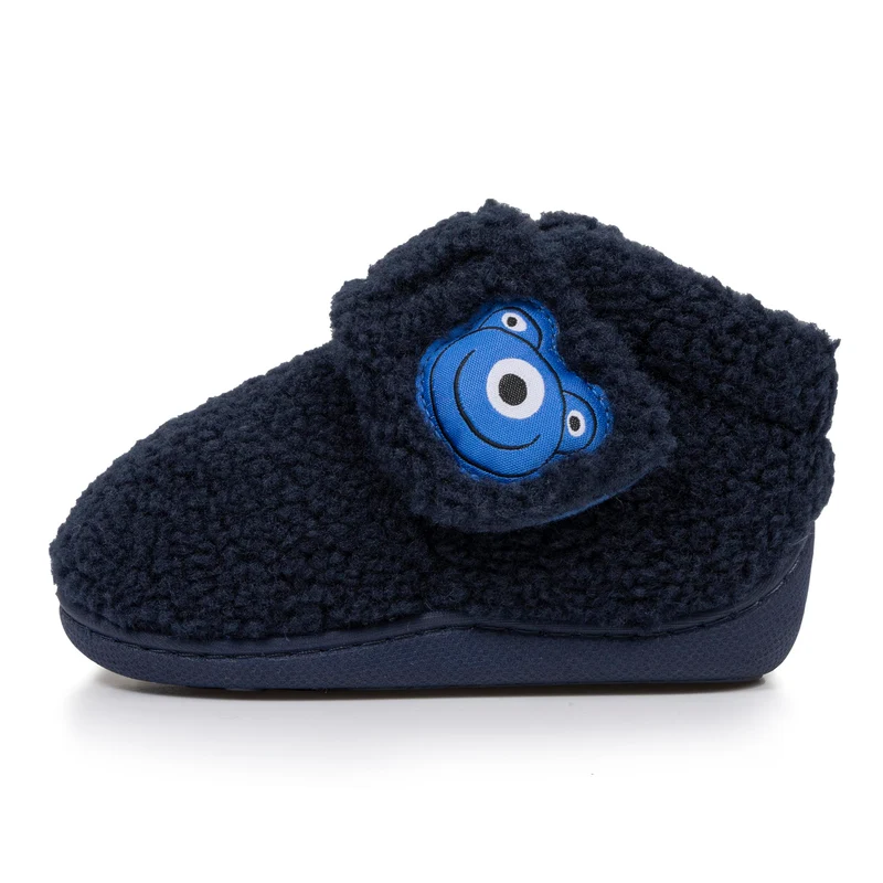 Chaussons bottillons scratch Bébé Marine