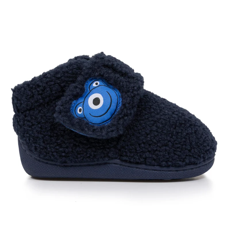 Chaussons bottillons scratch Bébé Marine