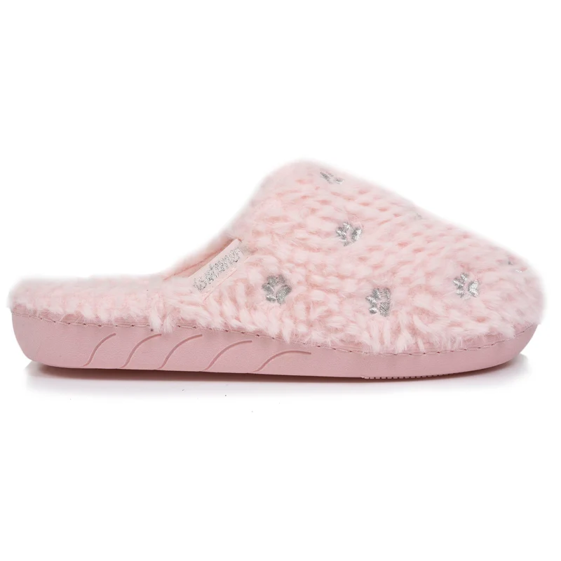 Chaussons mules Junior Rose chat
