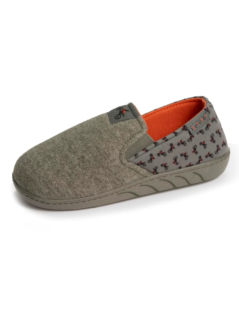 Chaussons sans-gênes Junior motos Kaki chiné