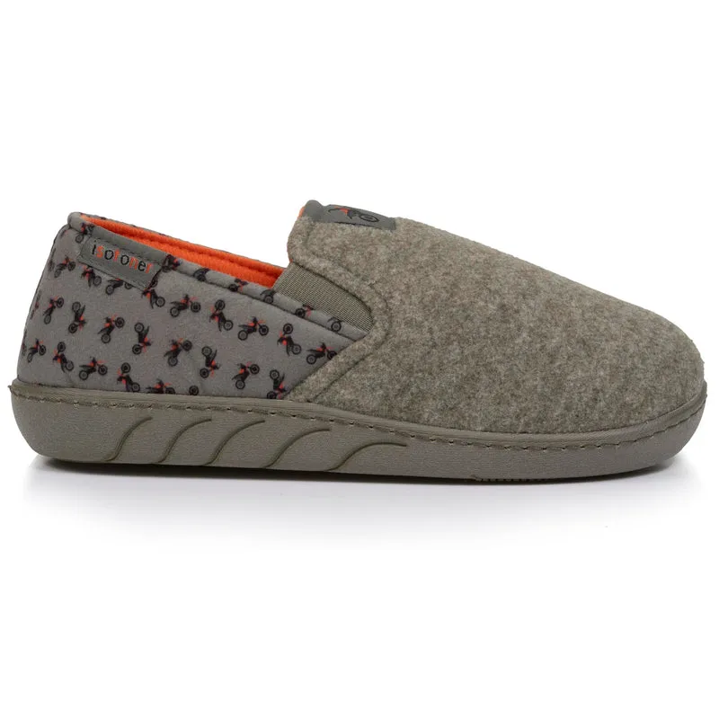 Chaussons sans-gênes Junior motos Kaki chiné