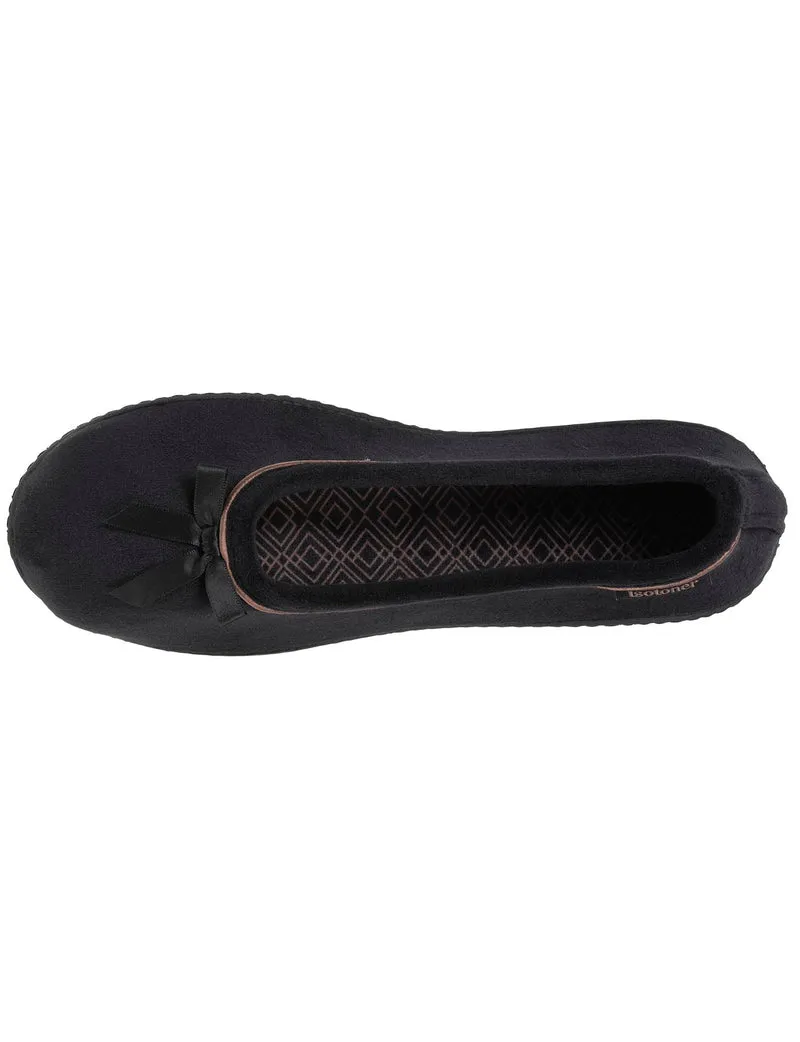 Chaussons ballerines Femme Noir beige