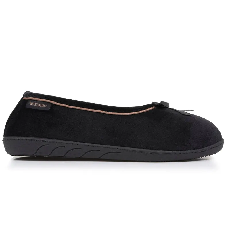 Chaussons ballerines Femme Noir beige