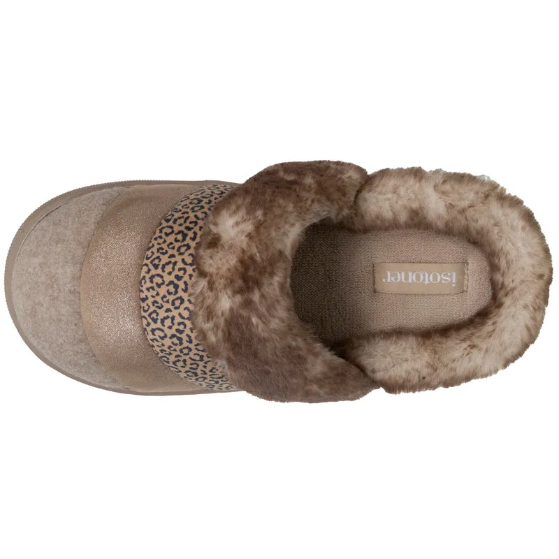 Chaussons mules Femme BLOUP Léopard Beige
