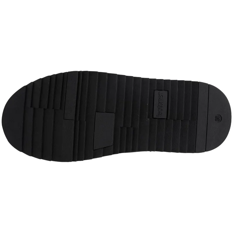 Bottines basses Femme imitation fourrure Noir