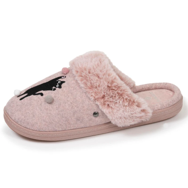 Chaussons mules Femme Rose chiné