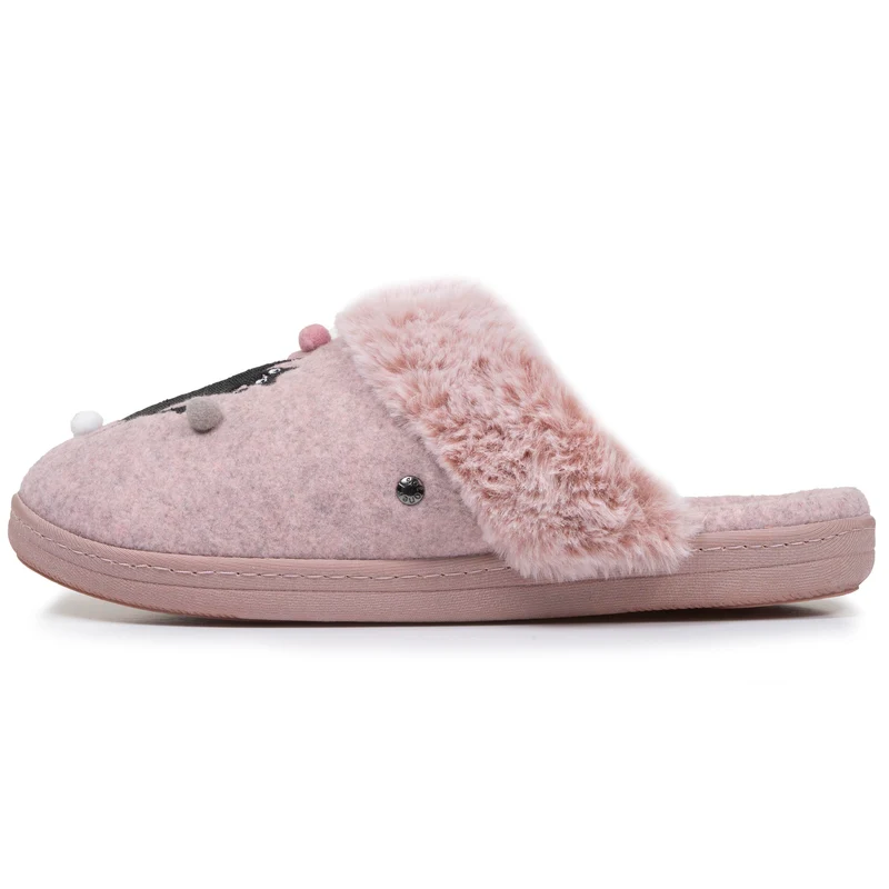 Chaussons mules Femme Rose chiné