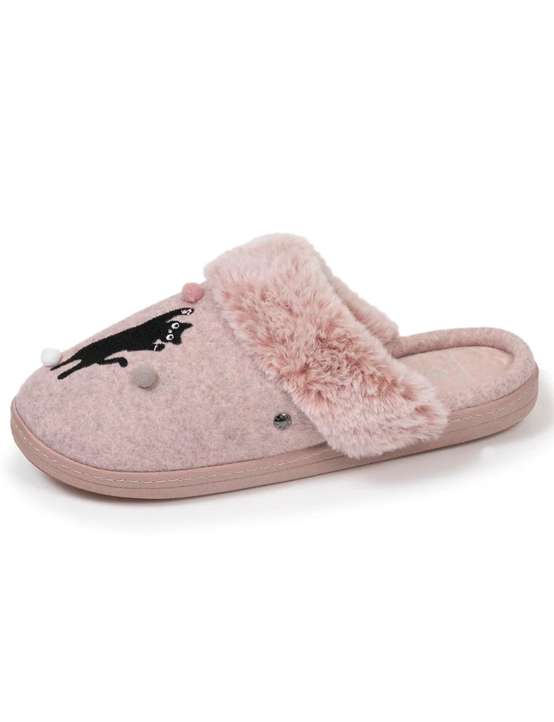 Chaussons mules Femme Rose chiné