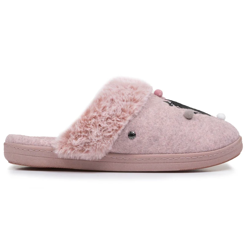 Chaussons mules Femme Rose chiné