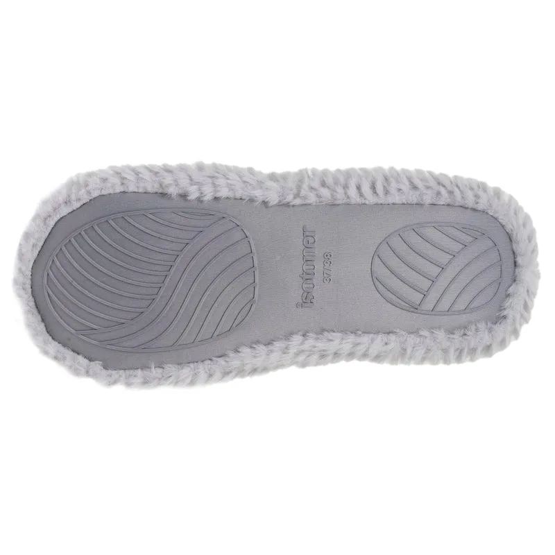Chaussons ballerines Femme Chat Gris texturé