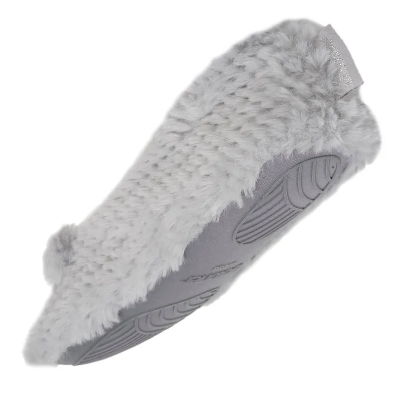 Chaussons ballerines Femme Chat Gris texturé