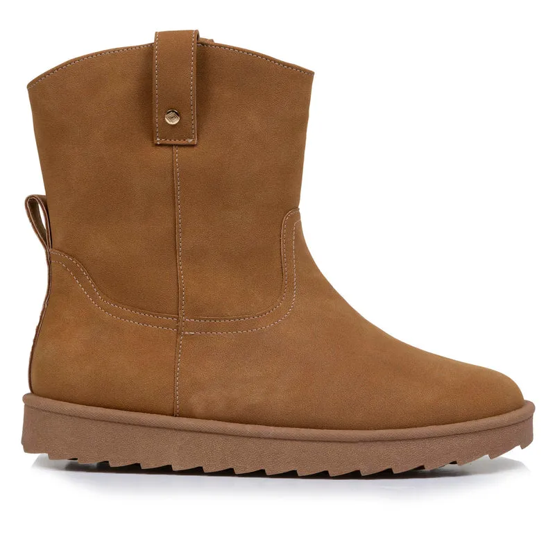 Bottines hautes Femme Camel