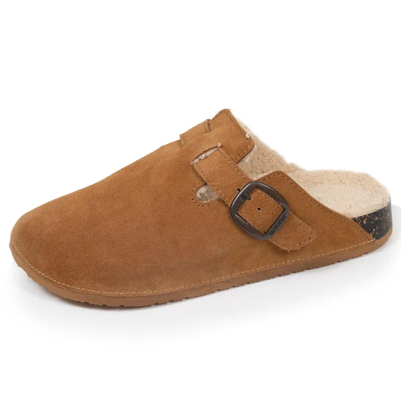 Chaussons sabots mules Homme Camel fourrées