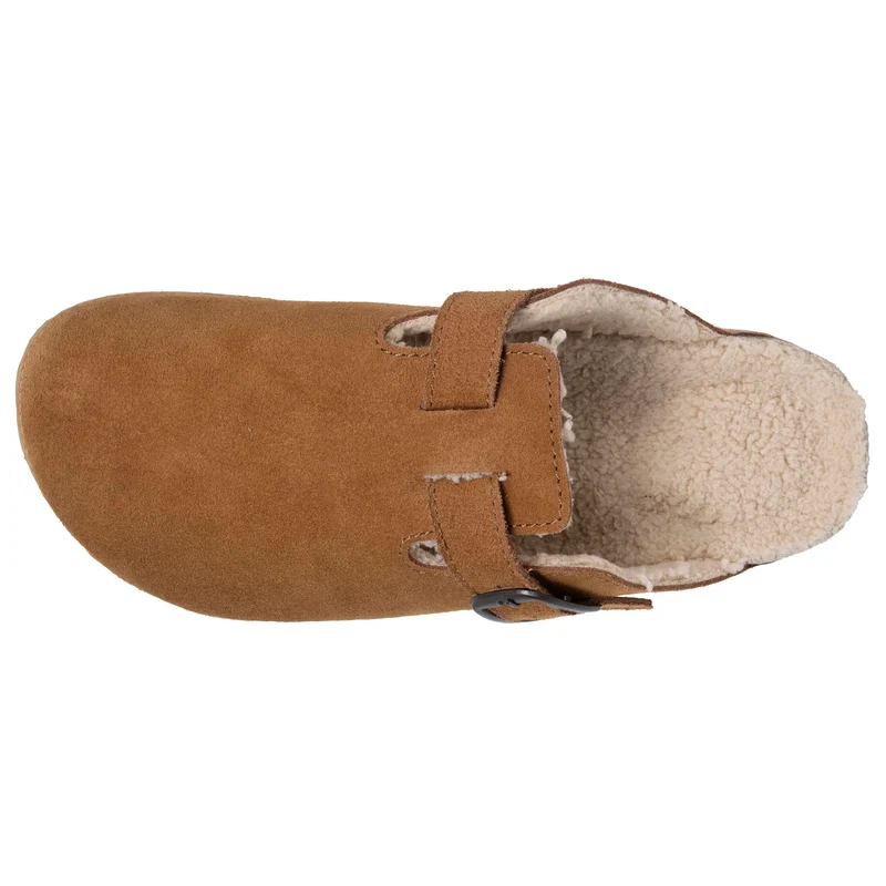 Chaussons sabots mules Homme Camel fourrées