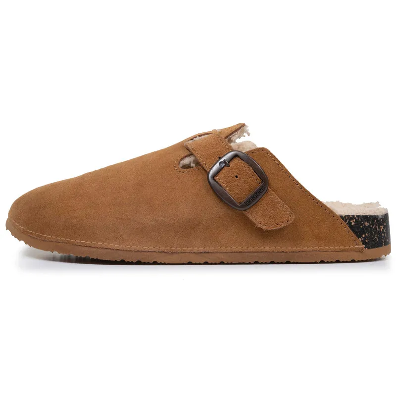 Chaussons sabots mules Homme Camel fourrées