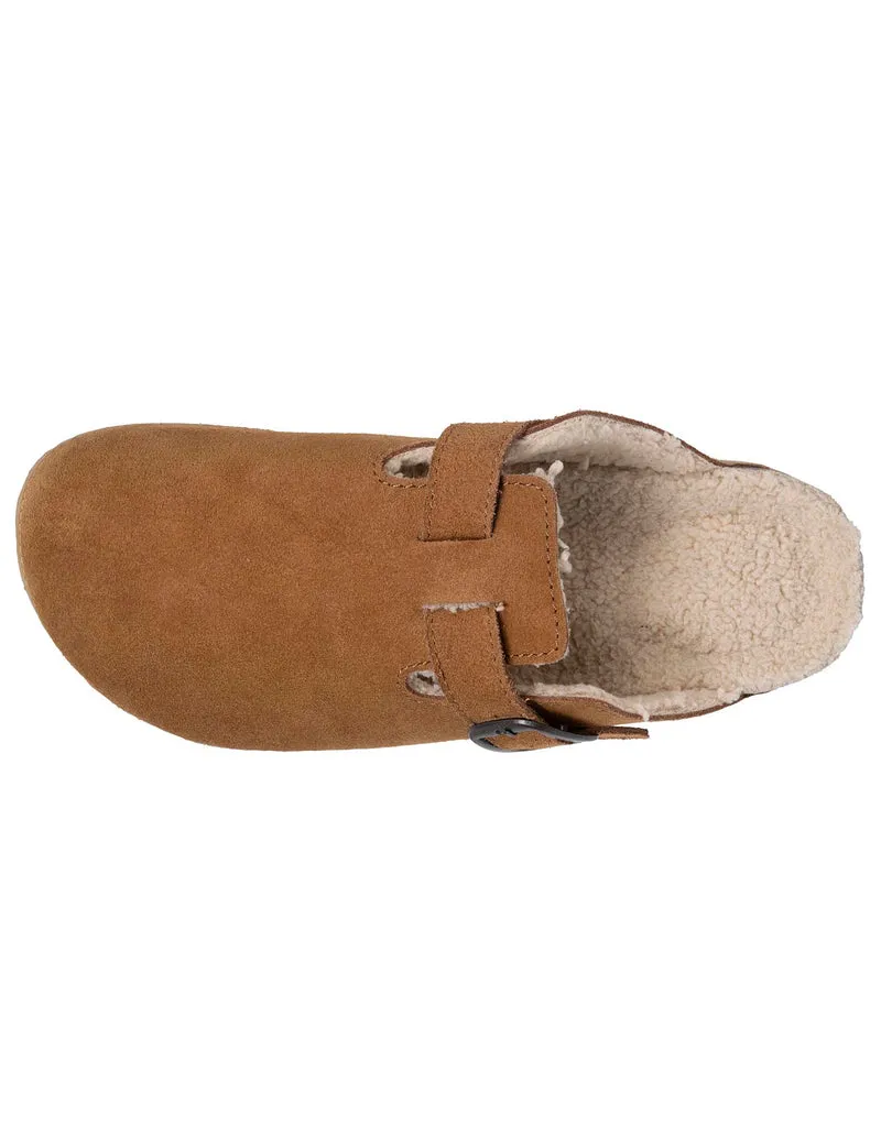 Chaussons sabots mules Homme Camel fourrées