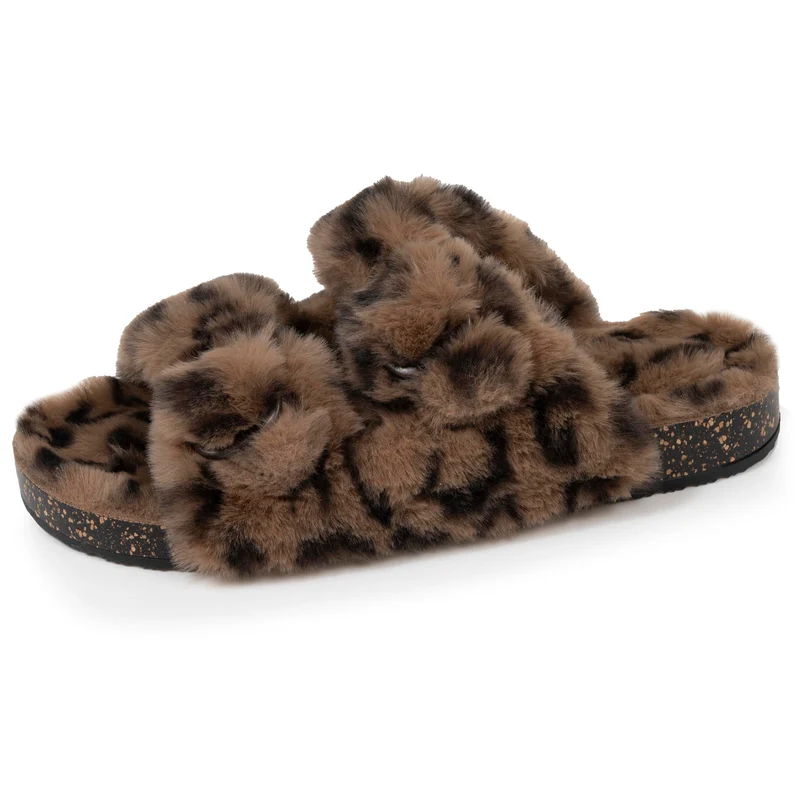Chaussons sandales Femme Léopard