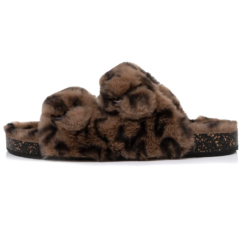 Chaussons sandales Femme Léopard
