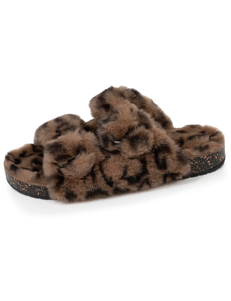 Chaussons sandales Femme Léopard