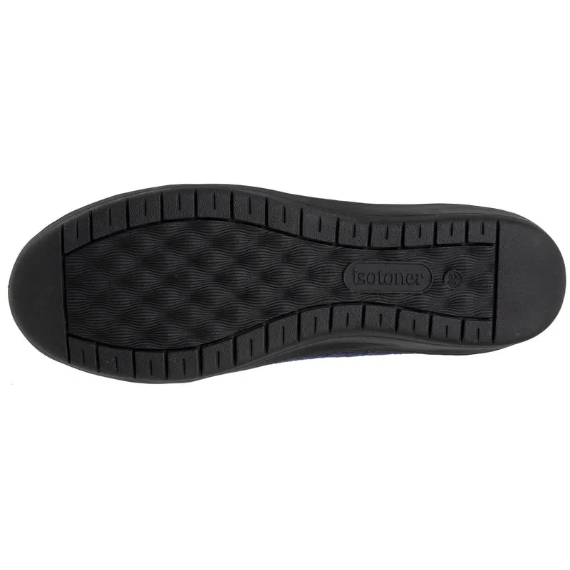 Chaussons charentaises Femme talon Marine