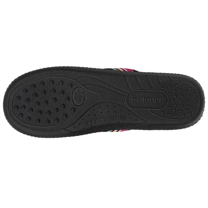 Chaussons mules Femme Rayures Roses