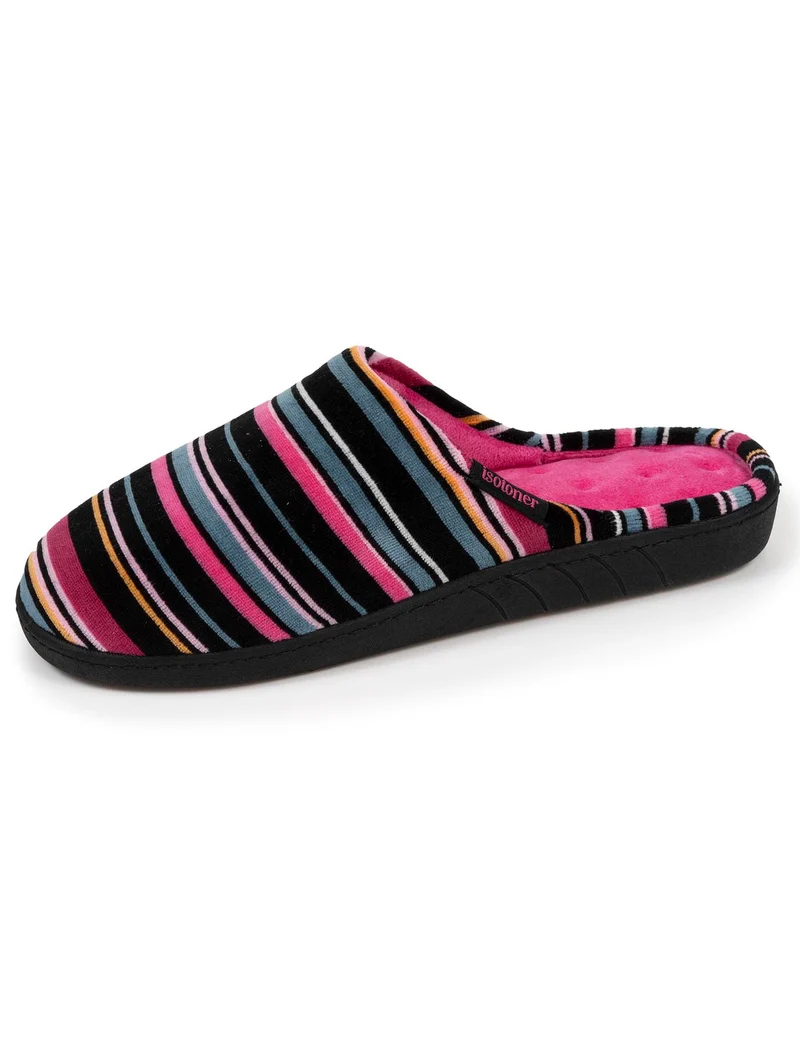 Chaussons mules Femme Rayures Roses