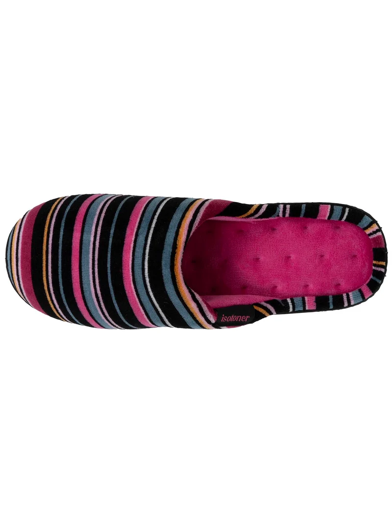 Chaussons mules Femme Rayures Roses